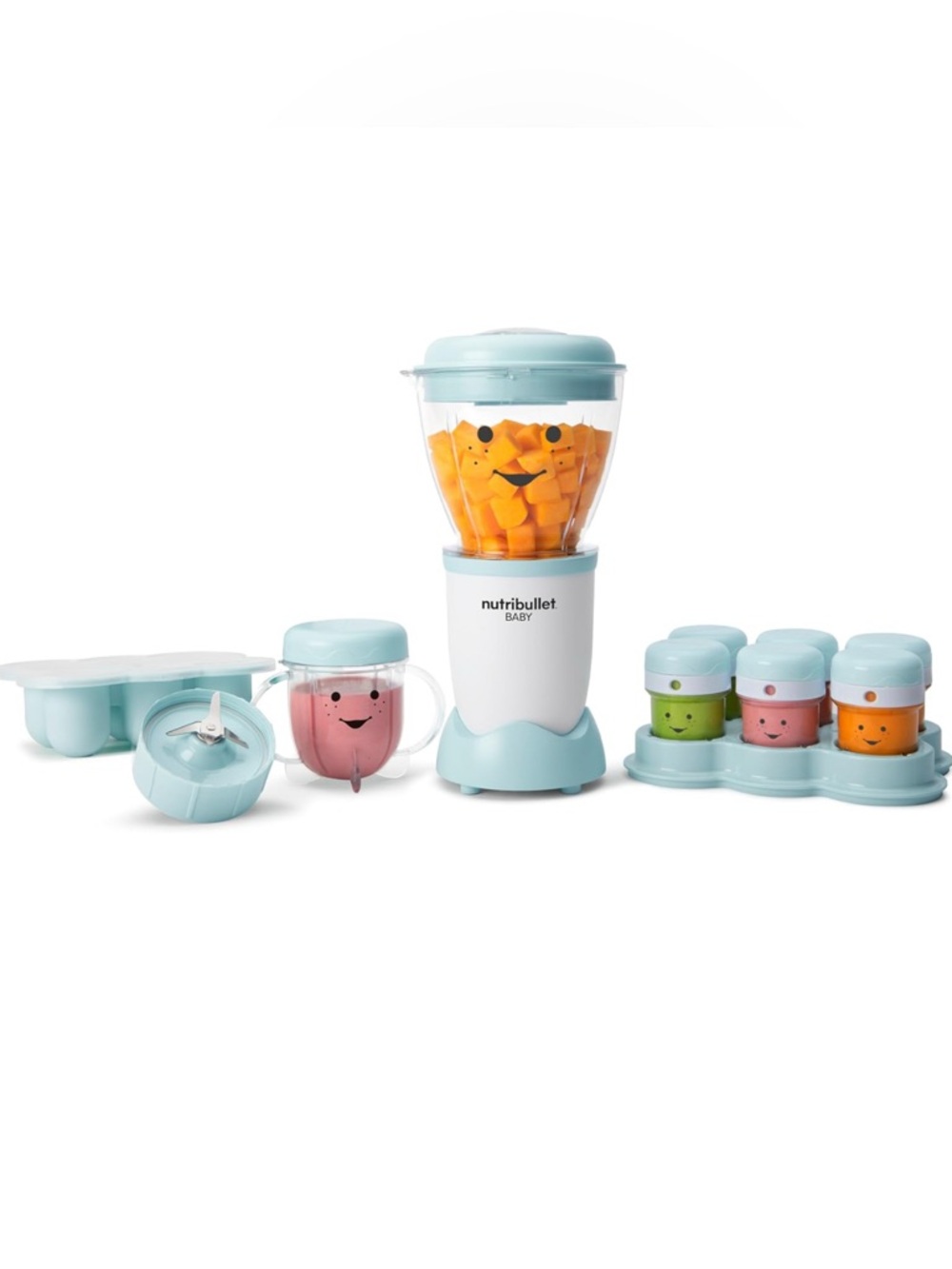 NUTRIBULLET NIB NYB-50100 BABY COMPLETE FOOD MAKING SYSTEM 32 OZ WHITE BLUE